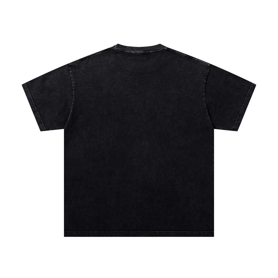 MAJESTIK Men's Y2K Graphic Oversized T-Shirt – Blue Print Streetwear Double-Sided Casual Tee