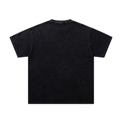 MAJESTIK Men's Y2K Graphic Oversized T-Shirt – Blue Print Streetwear Double-Sided Casual Tee
