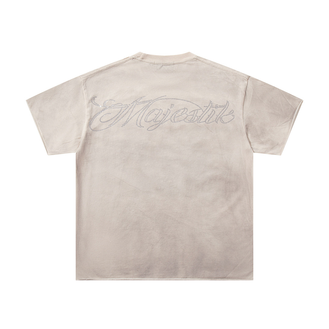 MAJESTIK Men's Vintage Graphic Oversized T-Shirt – Retro Streetwear Washed Casual Tee