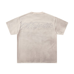 MAJESTIK Men's Vintage Graphic Oversized T-Shirt – Retro Streetwear Washed Casual Tee