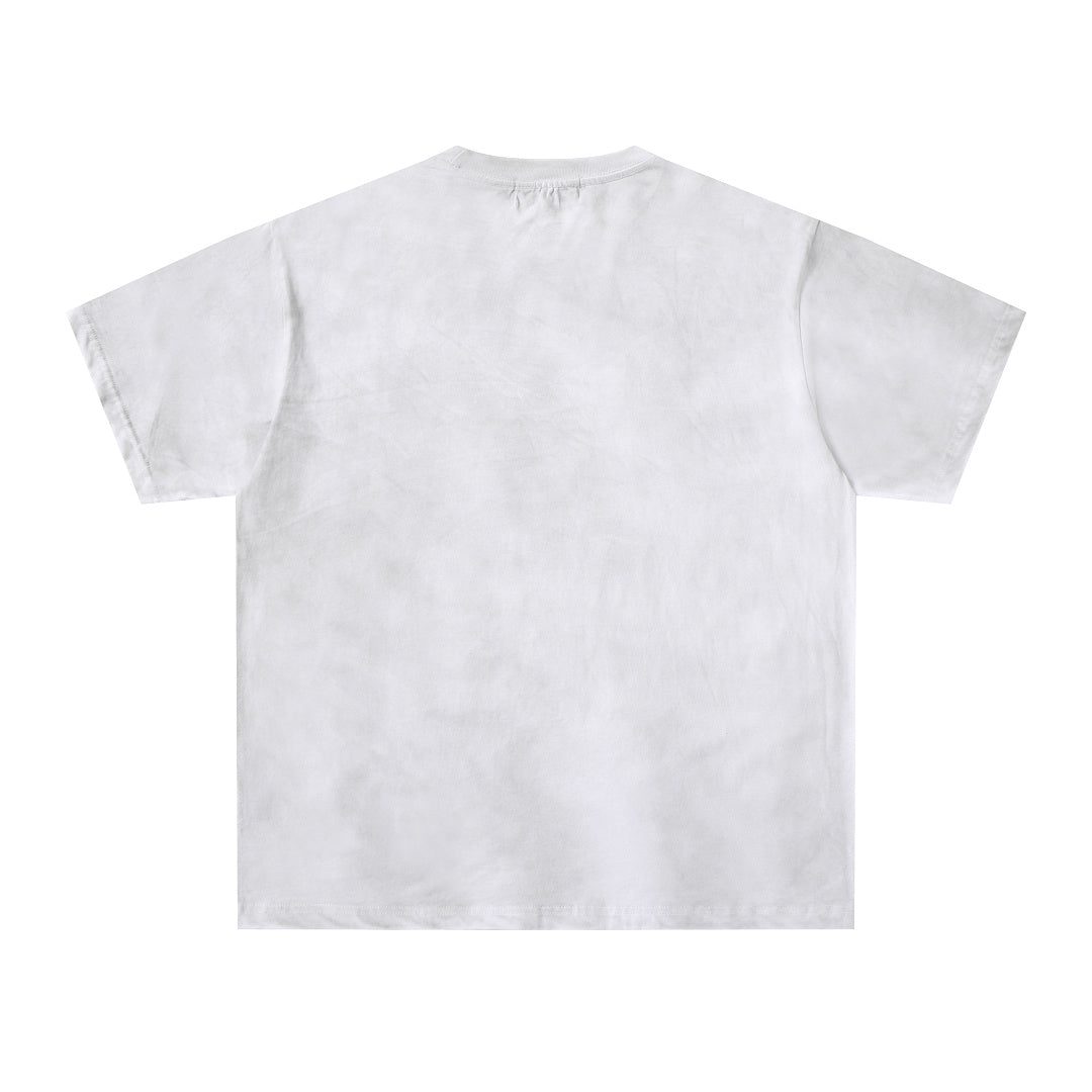 MAJESTIK Men's Vintage Graphic Oversized T-Shirt – Washed Streetwear Double-Sided Casual Tee