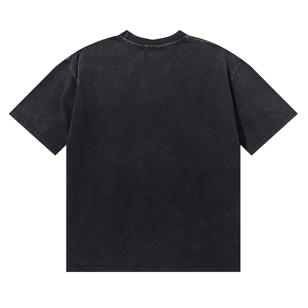 MAJESTIK Men's Vintage Graphic Oversized T-Shirt – Dark Streetwear Retro Casual Tee
