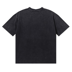 MAJESTIK Men's Vintage Graphic Oversized T-Shirt – Dark Streetwear Retro Casual Tee