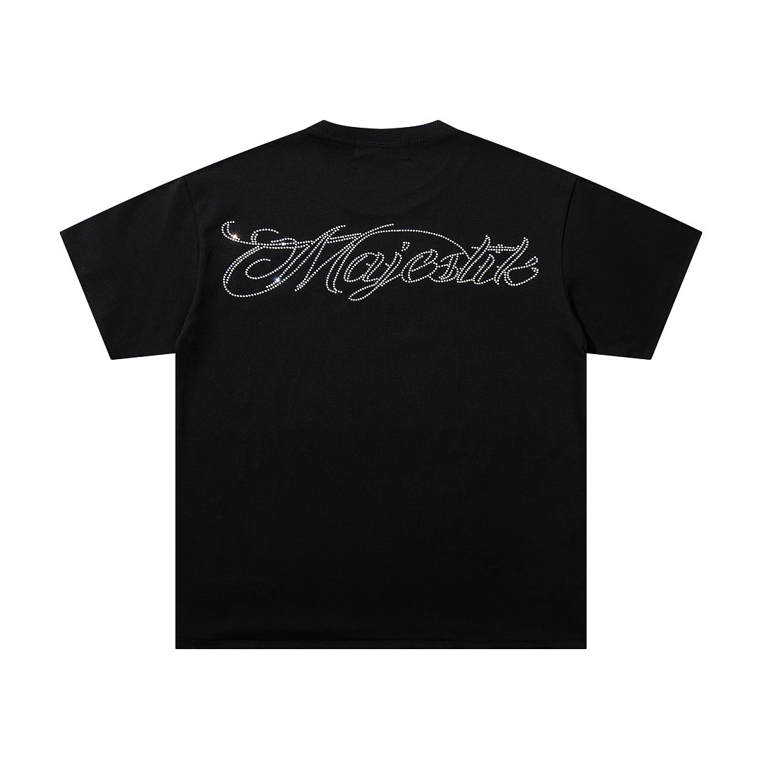 MAJESTIK Men's Fantasy Graphic Oversized T-Shirt – Dark Streetwear Double-Sided Print Casual Tee