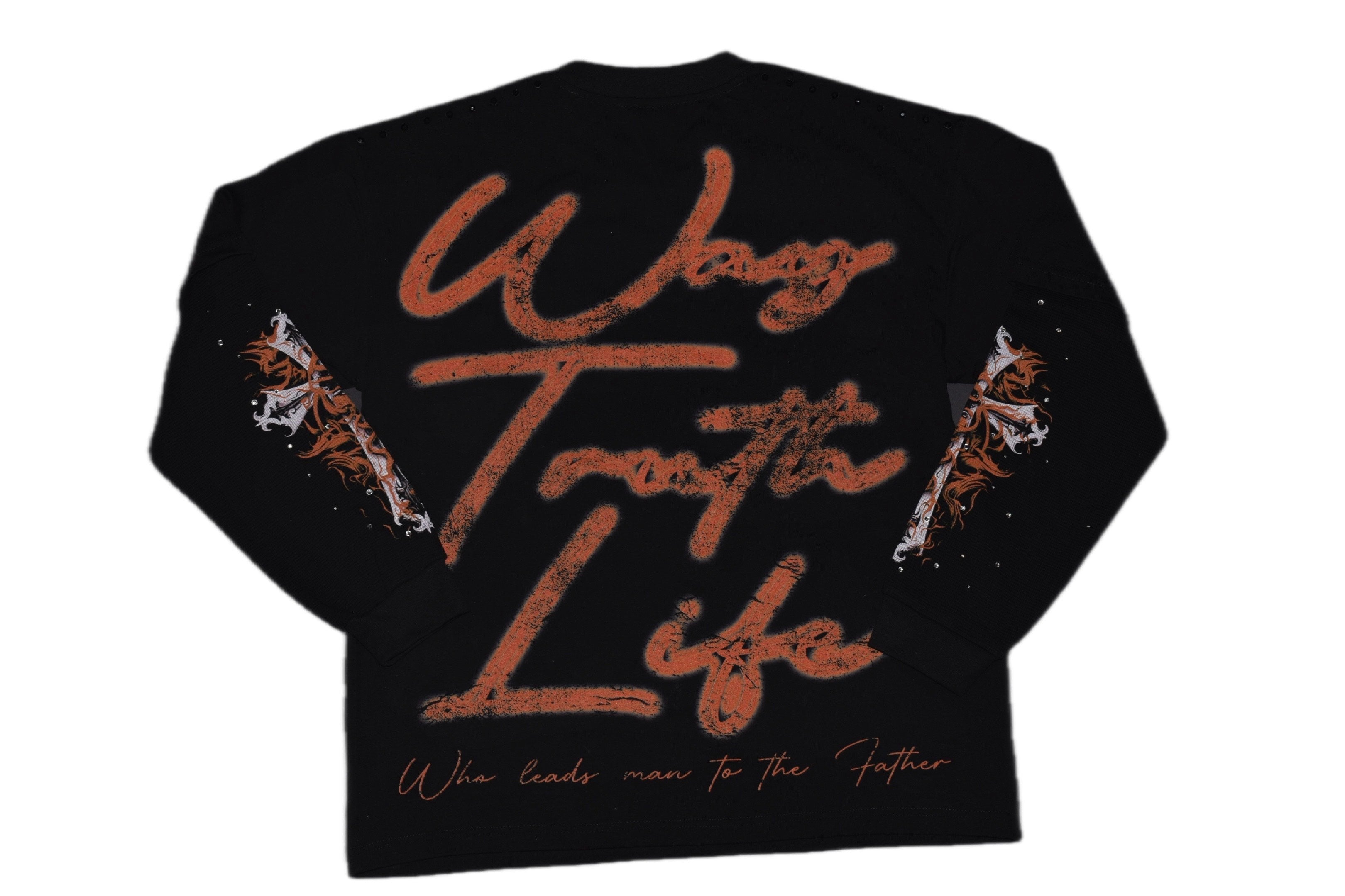 GLAZA GOD CRUCIFIXION -Vol. 004 - Long Sleeve--ORANGE