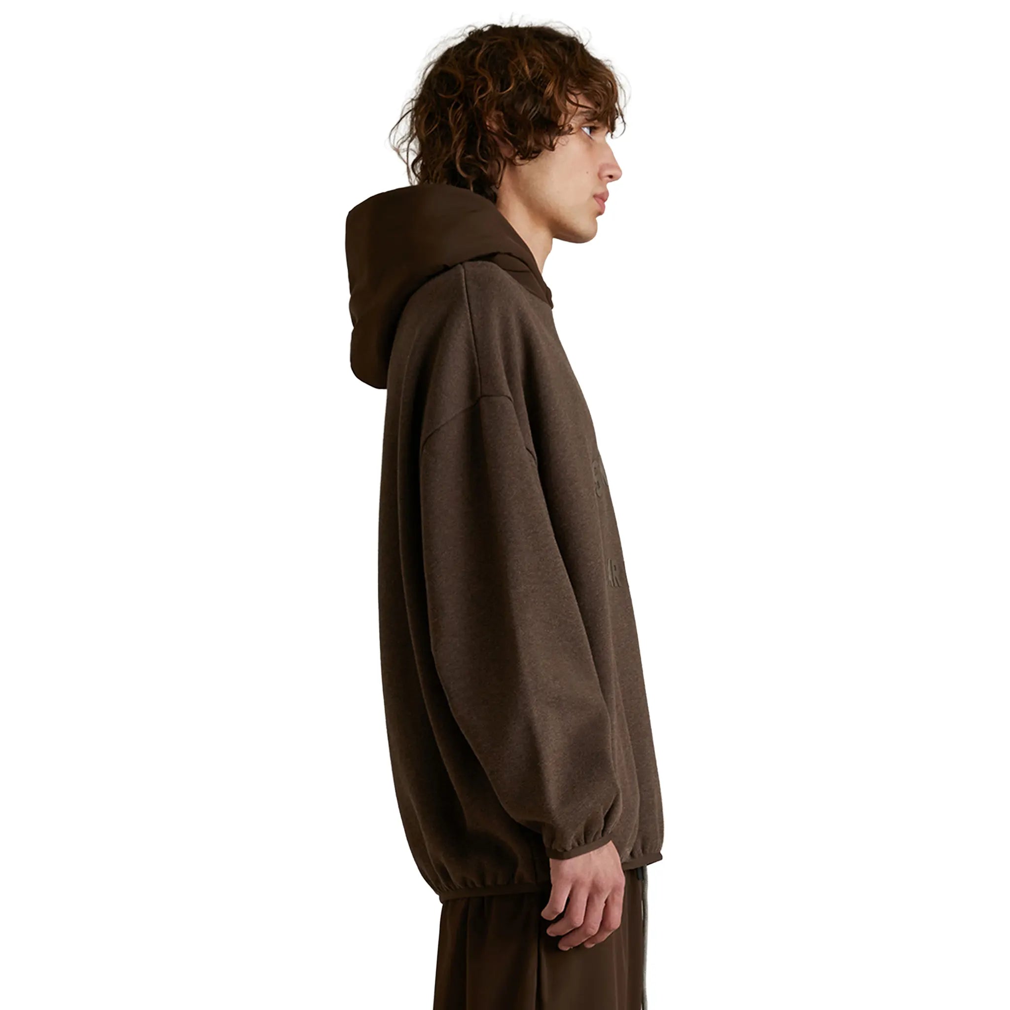 Fear Of God Essentials Core Collection Nylon Fleece Heather Wood Hoodie