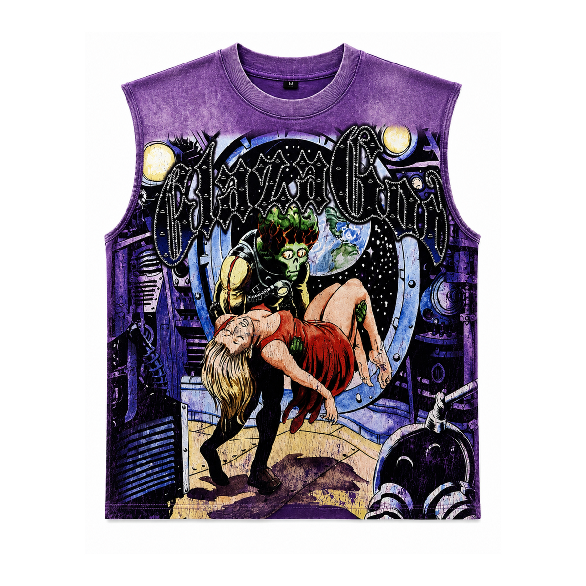 GLAZA GOD Support – Heavyweight Acid Wash Sleeveless Tee
